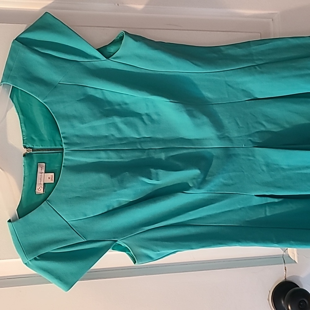 Dressbarn Blue Green Tea Length Semi formal Dress